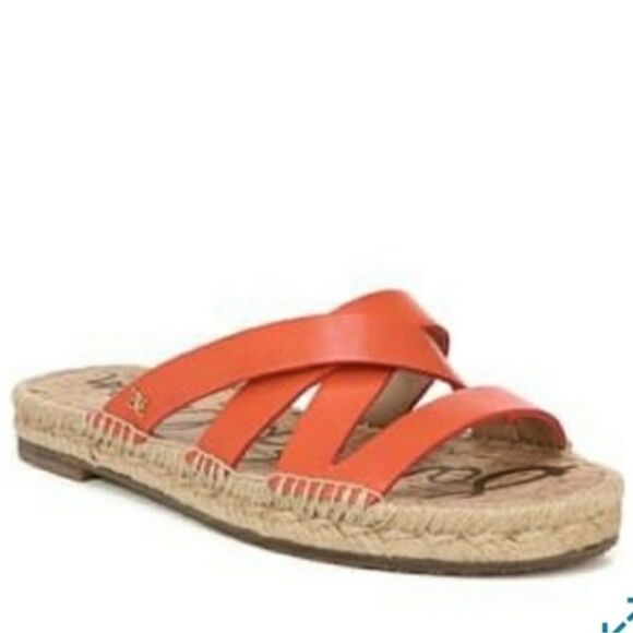 SAM EDELMAN AVERIE ORANGE ESPADRILLES SANDALS size 8.5 - Picture 2 of 7